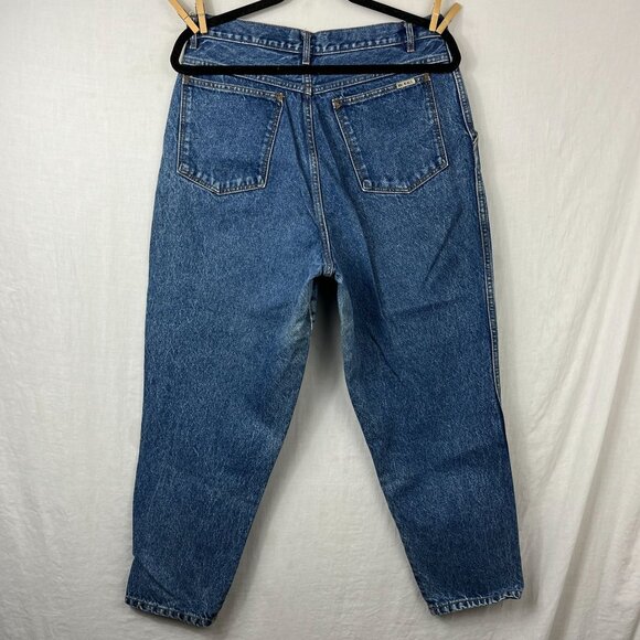 Vintage Bill‎ Blass High Waist Jeans Womens 32x26 Pleated Petite Tapered Mom - Picture 4 of 12